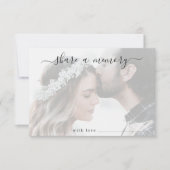 Deel een Geheugenfoto Wedding Bedankkaart (Voorkant)