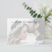 Deel een Geheugenfoto Wedding Bedankkaart (Staand voorkant)