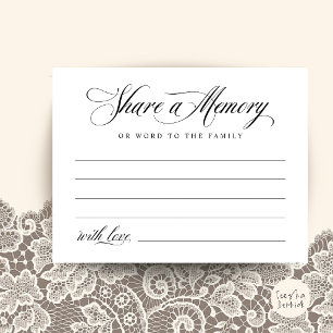 Deel een Herinnering Funeral Service Memorial Card Briefkaart