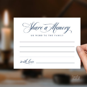 Deel een Herinnering Funeral Service Memorial Card Briefkaart