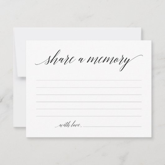 Deel een herinnering sympathie, Memorial Note Kaar Kaart (Voorkant)