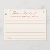 Deel een herinnering Wildflower Viering van het le Informatiekaartje (Voorkant)