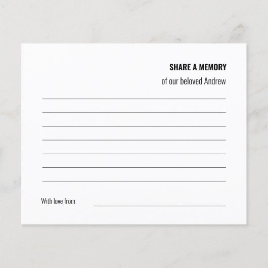 Deel een liefdevol woord begrafenisdienst (Voorkant)