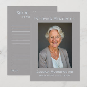 Deel een Memory Card + jouw tekst & foto Bedankkaart