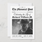 Deel een Memory Kaart Funeral Memorial Krant (Voorkant)