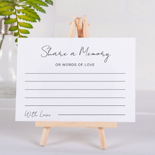 Deel een Memory Minimalist wenst viering Notitiekaartje