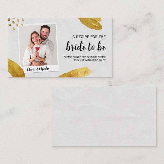 Deel een recept Custom Photo Vrijgezellenfeest Informatiekaartje (Voorkant / Achterkant)