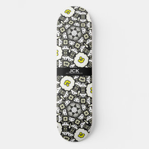 Deel één's caleidoscoop art twee skateboard
