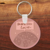 Deel enkele Love Key Ring Sleutelhanger (Voorkant)