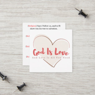 Deel Gods Liefde Evangelie Tractaat Zakkaartje Contactkaartje