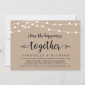 Deel het geluk van de bruiloft Elopement Party Kaart (Voorkant)