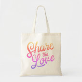 Deel het liefdesdecoratief tote bag (Voorkant)