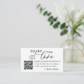 Deel het Love Photo Album QR Code Informatiekaartje (Staand voorkant)