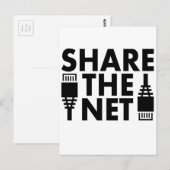 Deel het Netwerk Briefkaart (Voorkant / Achterkant)