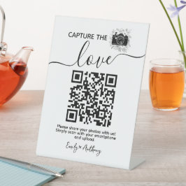 Deel het teken van de QR-code voor het delen van h Reclamebord Met Voetstuk