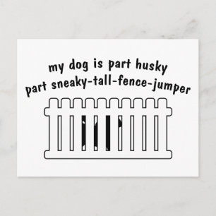Deel Husky Part Fence-Jumper Briefkaart