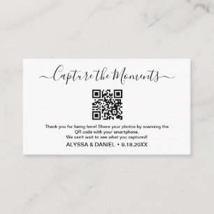 Deel Huwelijksfoto Momenten QR code  Informatiekaartje