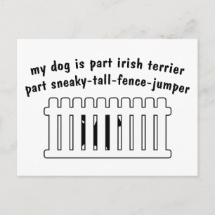Deel Irish Terrier Part Fence-Jumper Briefkaart