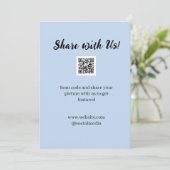 Deel je afbeelding scan QR-code website e-mail toe Bedankkaart (Staand voorkant)