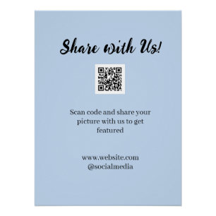 Deel je afbeelding scan QR-code website e-mail toe Perfect Poster