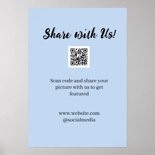 Deel je afbeelding scan QR-code website e-mail toe Poster (Voorkant)