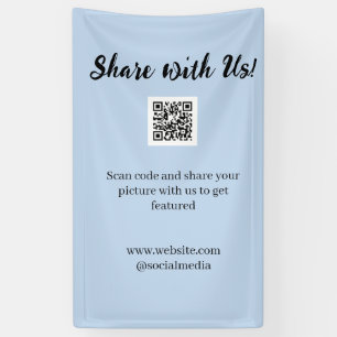 Deel je afbeelding scan QR-code website e-mail toe Spandoek