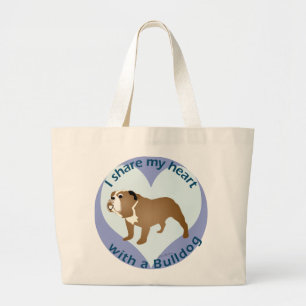 Deel je hart - BULLDOG Grote Tote Bag
