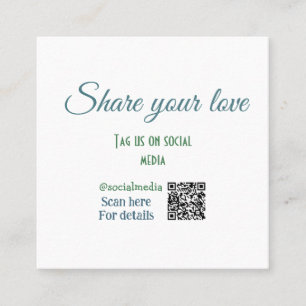 Deel je liefde label snap social media voeg q r co