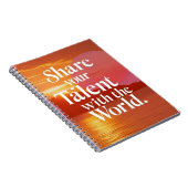 Deel je talent met de wereld notitieboek (Rechterzijde)