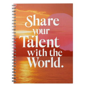 Deel je talent met de wereld notitieboek
