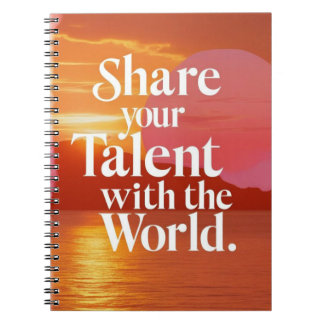 Deel je talent met de wereld notitieboek