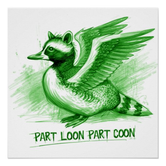 Deel Loon Deel Coon Hybride Schepsel Perfect Poster (Voorkant)