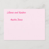 Deel onze liefde-save de datum aankondigingskaart (Achterkant)