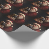 Deel Pei met Kerstman Feestelijke Kerstmis Cadeaupapier (Hoek)