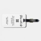 Deel uw afbeelding scan QR-code website toevoegen  Bagagelabel (Achterkant horizontaal)