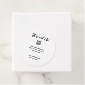 Deel uw afbeelding scan QR-code website toevoegen  Bedankjes Labels (In situ)