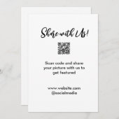 Deel uw afbeelding scan QR-code website toevoegen  Bedankkaart (Voorkant / Achterkant)