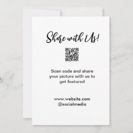 Deel uw afbeelding scan QR-code website toevoegen  Bedankkaart