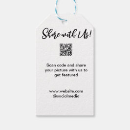 Deel uw afbeelding scan QR-code website toevoegen  Cadeaulabel