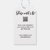 Deel uw afbeelding scan QR-code website toevoegen  Cadeaulabel (Achterkant)