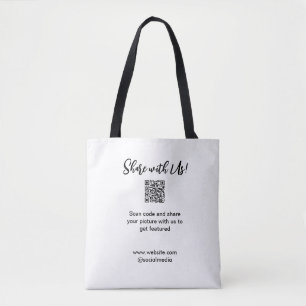 Deel uw afbeelding scan QR-code website toevoegen Draagtas