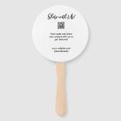 Deel uw afbeelding scan QR-code website toevoegen  Handwaaier (Achterkant)