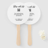 Deel uw afbeelding scan QR-code website toevoegen  Handwaaier (Voorkant en achterkant)