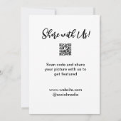 Deel uw afbeelding scan QR-code website toevoegen Kaart (Achterkant)