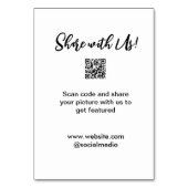 Deel uw afbeelding scan QR-code website toevoegen  Kaart (Achterkant)