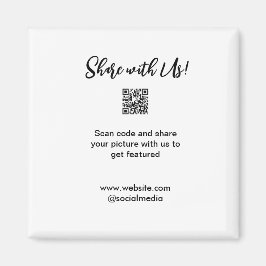 Deel uw afbeelding scan QR-code website toevoegen  Magneet