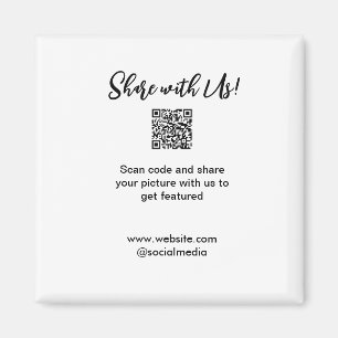 Deel uw afbeelding scan QR-code website toevoegen  Magneet