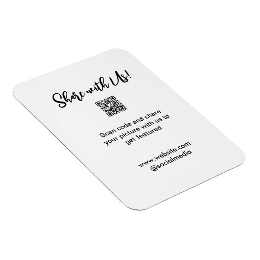 Deel uw afbeelding scan QR-code website toevoegen  Magneet (Rechterzijde)