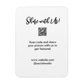 Deel uw afbeelding scan QR-code website toevoegen  Magneet (Verticaal)