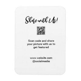 Deel uw afbeelding scan QR-code website toevoegen  Magneet
